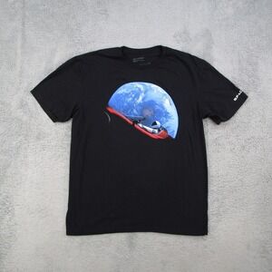 SpaceX Starman Tesla Roadster Graphic T-Shirt Mens Large Black Short Sleeve L